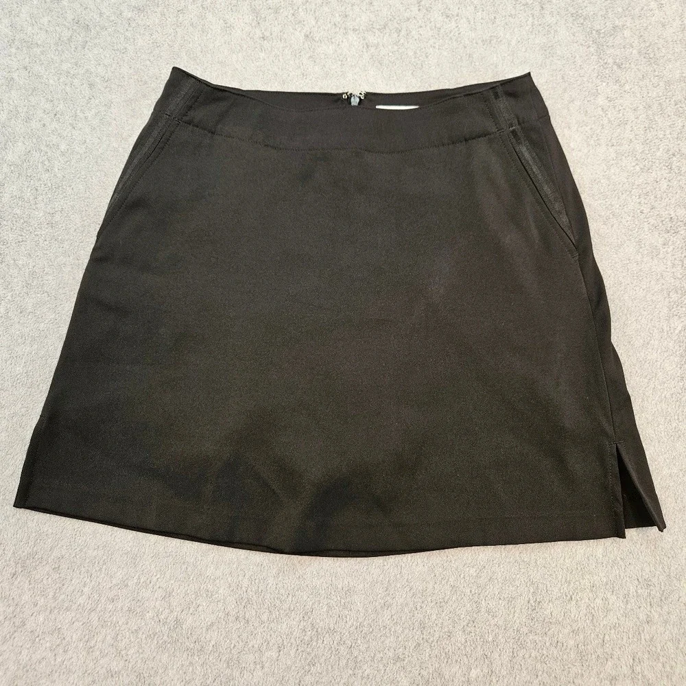 Lady Hagen Black Golf Skort Women Size 2 Active Performance Skirt Pockets Slit